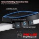 U-shaped non-slip seat on aluminum sliding rail of the adjustable folding magnetic rowing machine for home gym use.